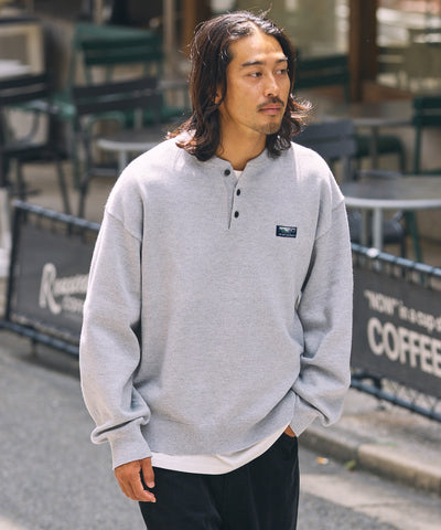 THE CRAFT CREW PRODUCTS / 厚磅亨利領寬版羅紋針織衫（可機洗抗靜電）