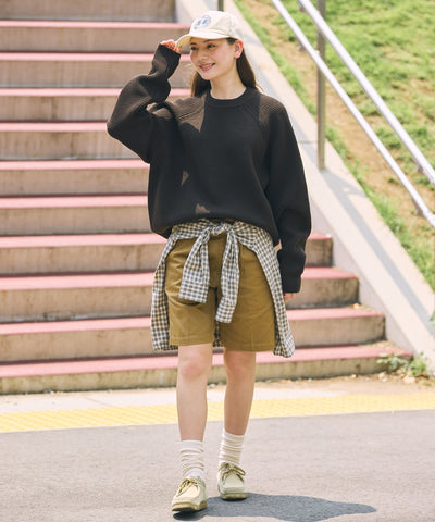 THE CRAFT CREW PRODUCTS / 寬版圓領羅紋針織衫（可機洗抗起球）