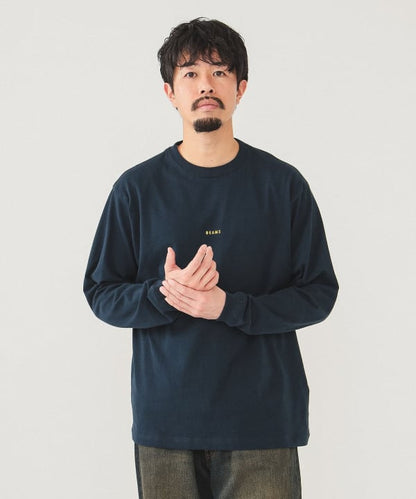 BEAMS / 小刺繡標誌 長袖T恤