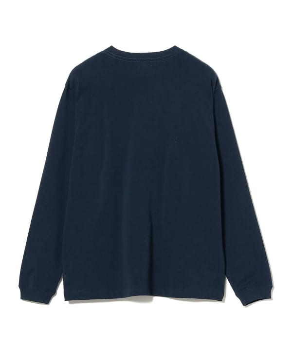 BEAMS / 小刺繡標誌 長袖T恤