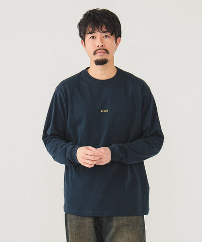 BEAMS / 小刺繡標誌 長袖T恤