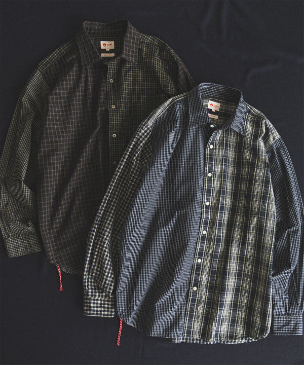 BEAMS JAPAN / 拼接長袖襯衫