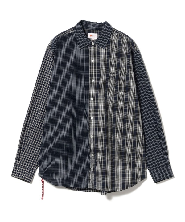 BEAMS JAPAN / 拼接長袖襯衫