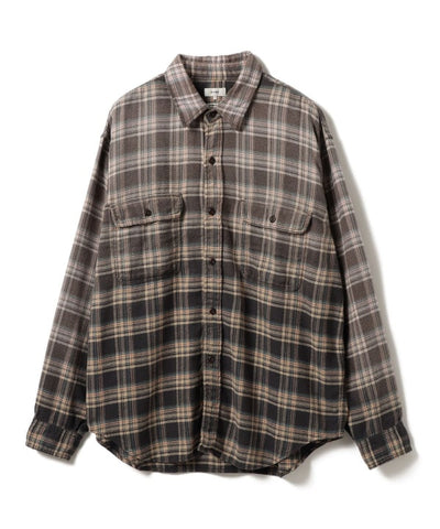 BEAMS / 仿舊格紋襯衫