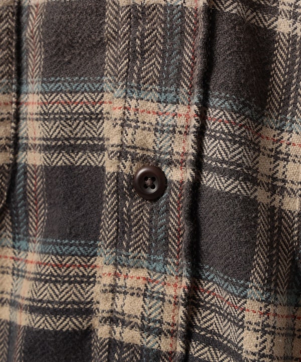 BEAMS / 仿舊格紋襯衫