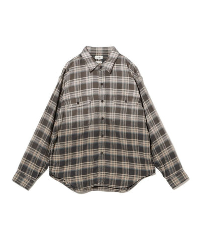 BEAMS / 仿舊格紋襯衫