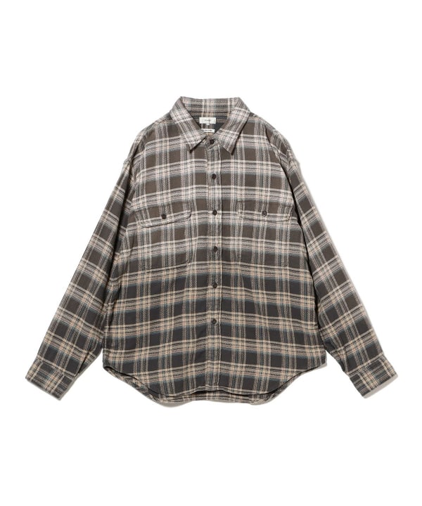 BEAMS / 仿舊格紋襯衫