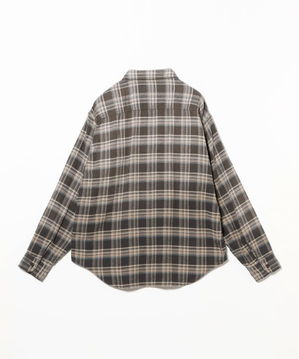 BEAMS / 仿舊格紋襯衫