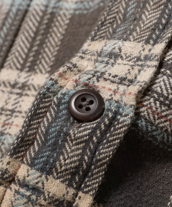 BEAMS / 仿舊格紋襯衫