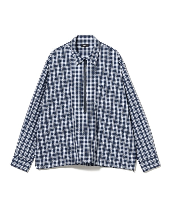 BEAMS Half Zip Pullover Shirt / 格紋半拉鍊襯衫