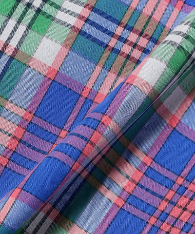 BEAMS / 反光格紋連帽襯衫