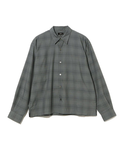 BEAMS / 同色系格紋短領襯衫
