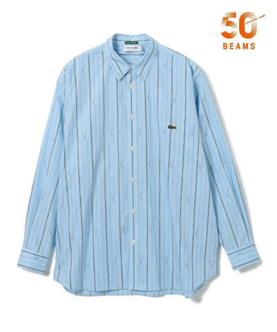 LACOSTE × BEAMS / 鱷魚圖騰條紋襯衫（日本聯名限定）