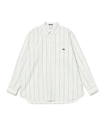LACOSTE × BEAMS / 鱷魚圖騰條紋襯衫（日本聯名限定）