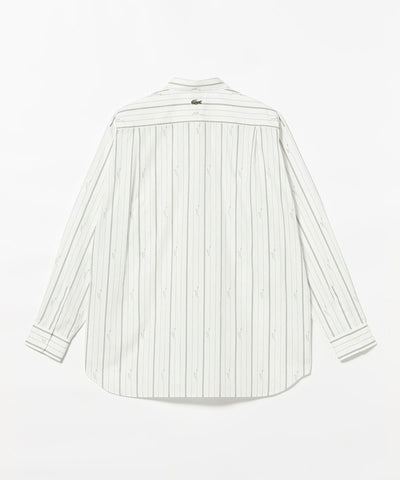 LACOSTE × BEAMS / 鱷魚圖騰條紋襯衫（日本聯名限定）