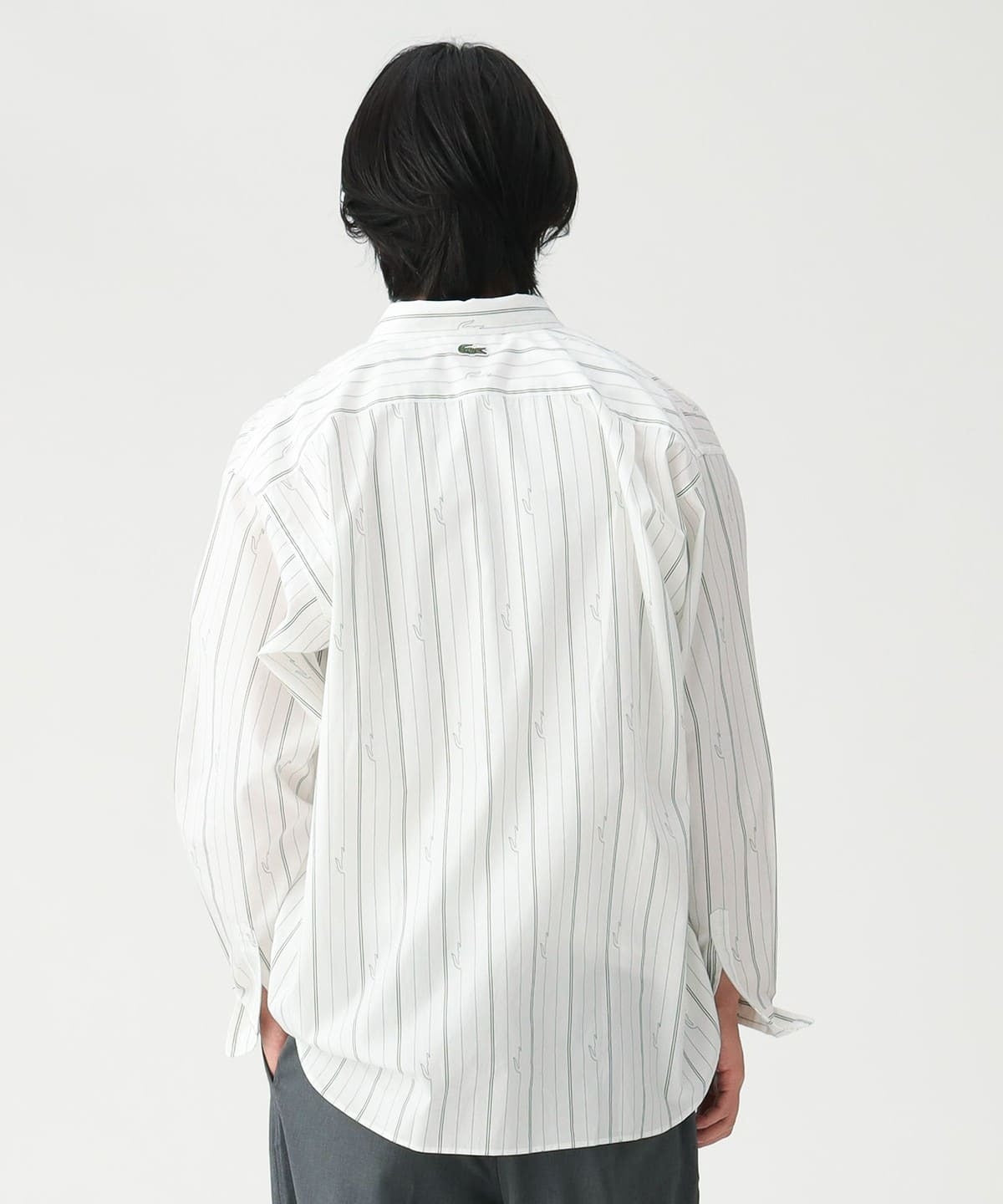 LACOSTE × BEAMS / 鱷魚圖騰條紋襯衫（日本聯名限定）
