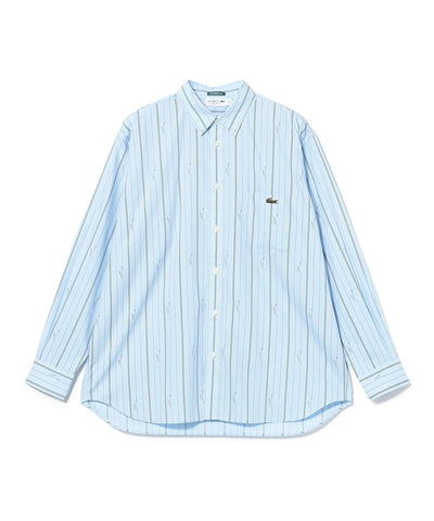LACOSTE × BEAMS / 鱷魚圖騰條紋襯衫（日本聯名限定）