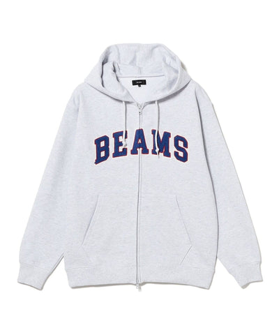 BEAMS / 標誌刺繡重磅連帽拉鍊外套