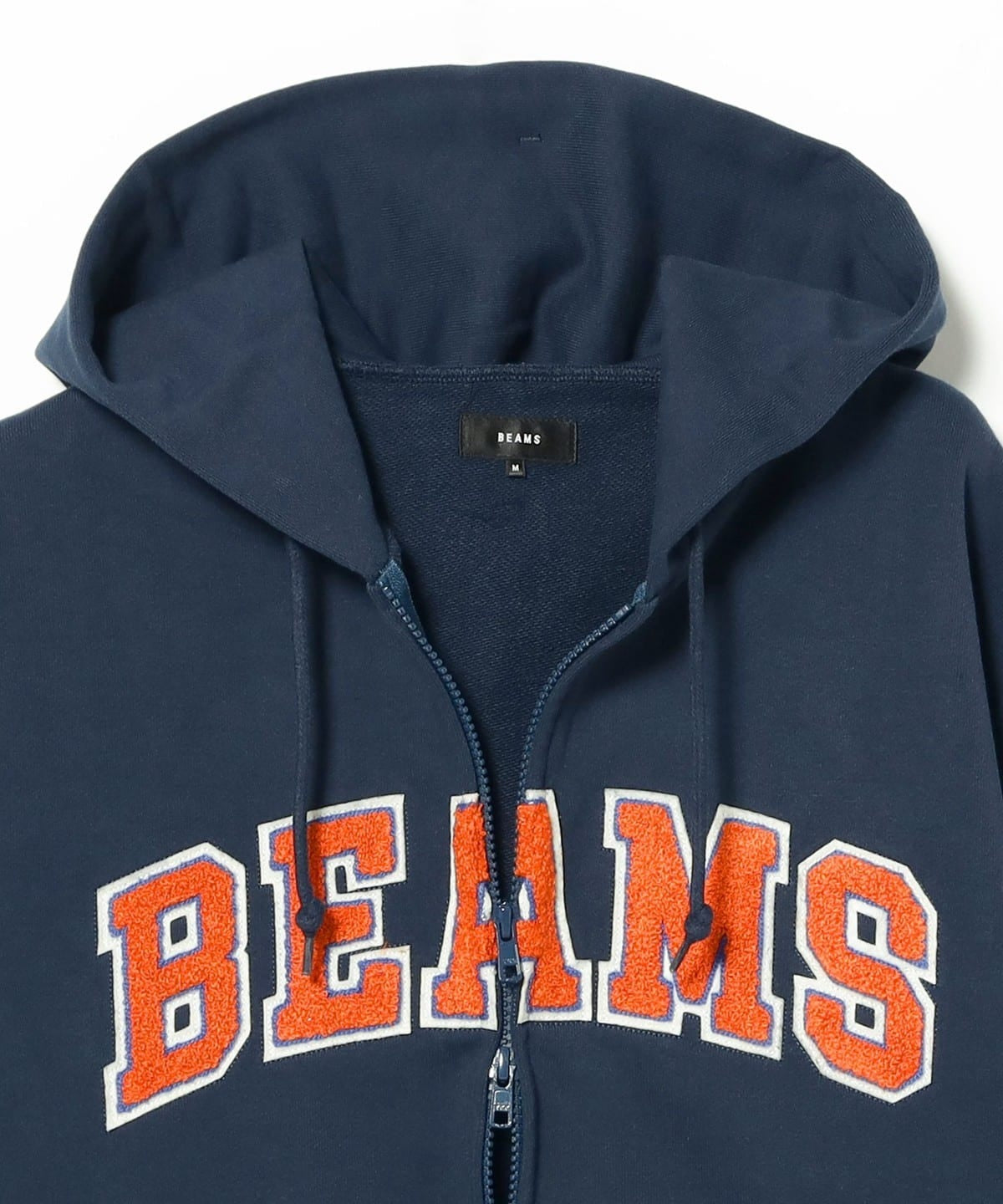 BEAMS / 標誌刺繡重磅連帽拉鍊外套