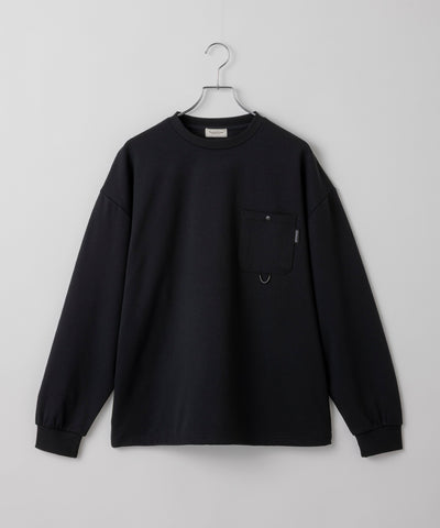 THE CRAFT CREW PRODUCTS / 四向彈性機能 圓領口袋長T恤（抽繩下擺）