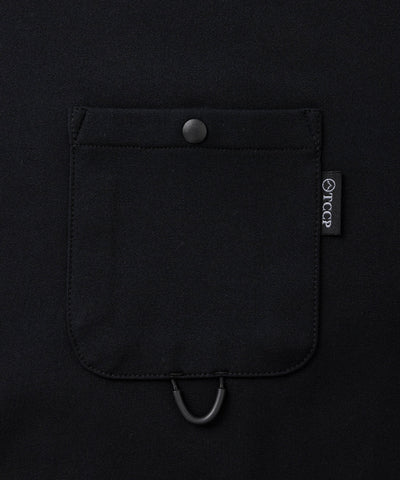 THE CRAFT CREW PRODUCTS / 四向彈性機能 圓領口袋長T恤（抽繩下擺）