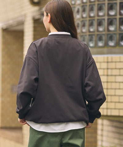 THE CRAFT CREW PRODUCTS / 四向彈性機能 圓領口袋長T恤（抽繩下擺）