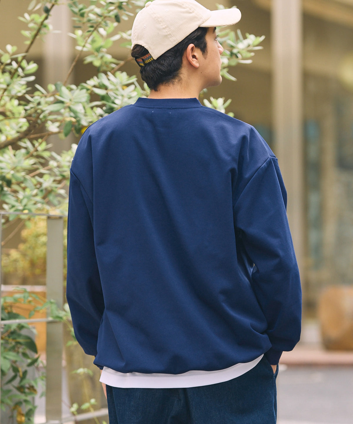 THE CRAFT CREW PRODUCTS / 四向彈性機能 亨利領 口袋長T恤（抽繩下擺）