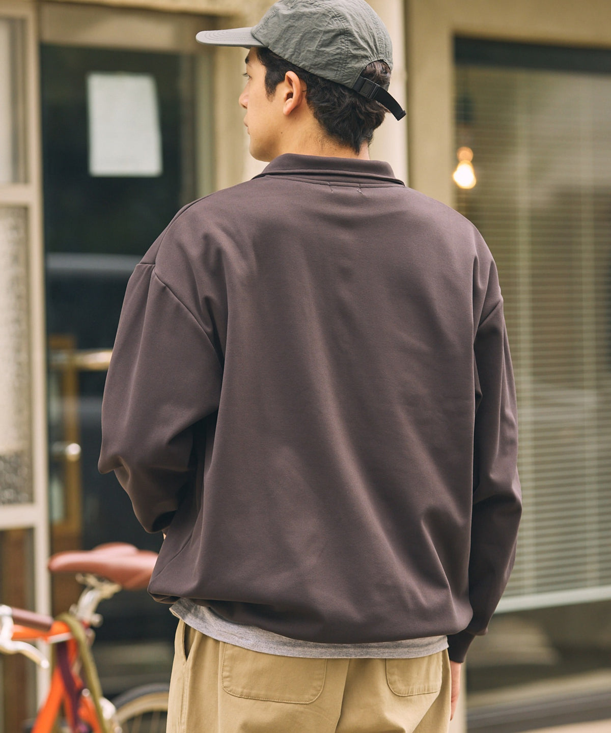 THE CRAFT CREW PRODUCTS / 四向彈性機能 半拉鍊長袖T恤（抽繩下擺）