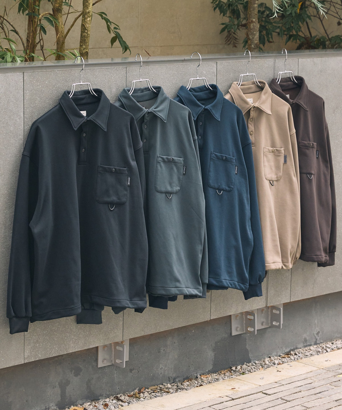 THE CRAFT CREW PRODUCTS / 四向彈性機能 長袖POLO衫（抽繩下擺）