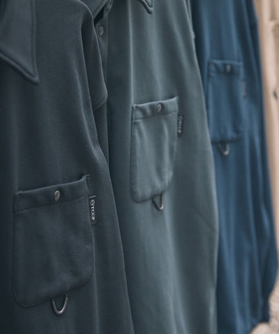 THE CRAFT CREW PRODUCTS / 四向彈性機能 長袖POLO衫（抽繩下擺）