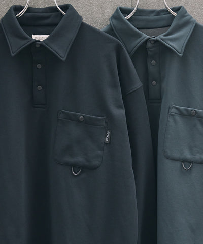 THE CRAFT CREW PRODUCTS / 四向彈性機能 長袖POLO衫（抽繩下擺）