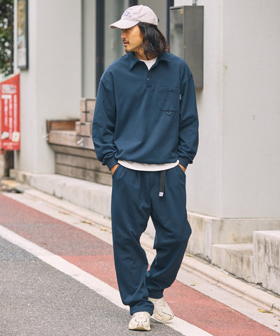 THE CRAFT CREW PRODUCTS / 四向彈性機能 長袖POLO衫（抽繩下擺）