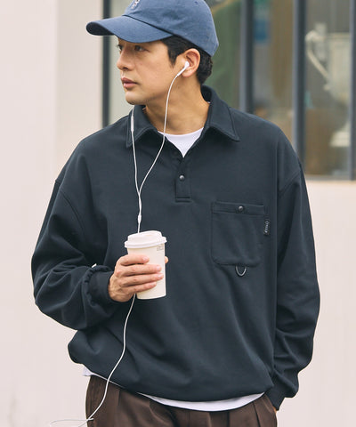 THE CRAFT CREW PRODUCTS / 四向彈性機能 長袖POLO衫（抽繩下擺）