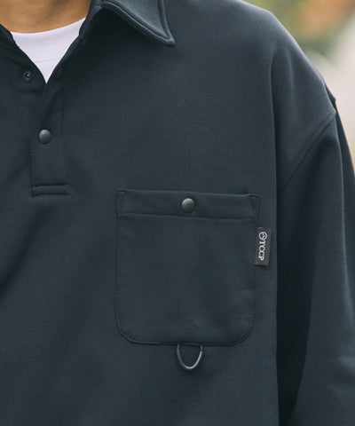 THE CRAFT CREW PRODUCTS / 四向彈性機能 長袖POLO衫（抽繩下擺）