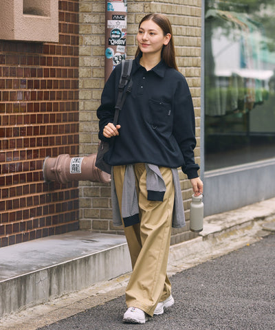 THE CRAFT CREW PRODUCTS / 四向彈性機能 長袖POLO衫（抽繩下擺）