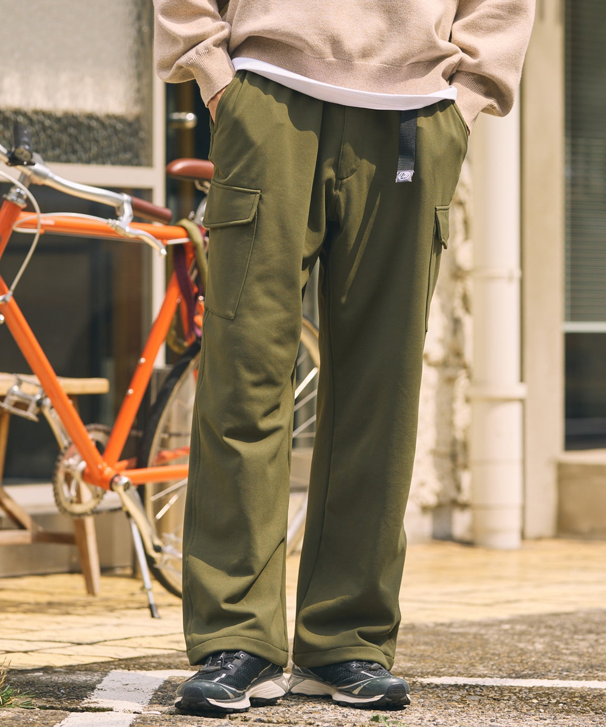 THE CRAFT CREW PRODUCTS / 四向彈性機能工裝褲（織帶腰帶．抽繩褲口）