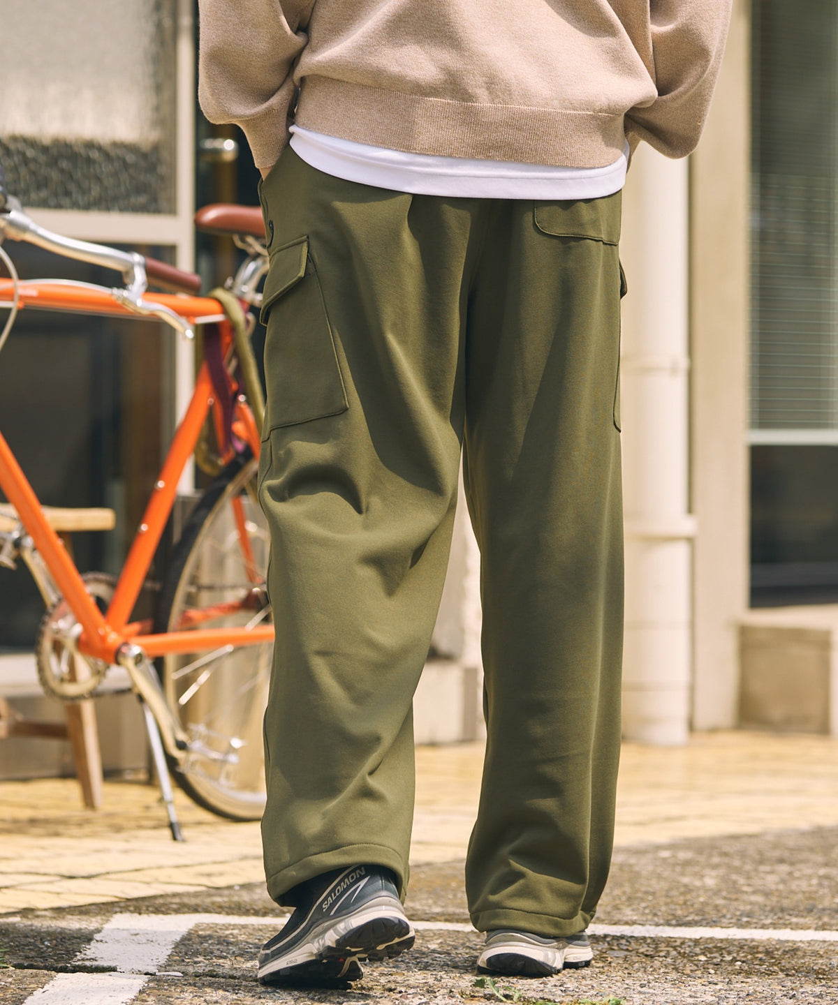 THE CRAFT CREW PRODUCTS / 四向彈性機能工裝褲（織帶腰帶．抽繩褲口）