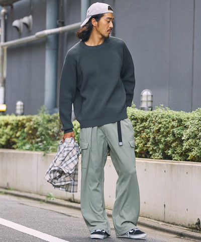 THE CRAFT CREW PRODUCTS / 四向彈性機能工裝褲（織帶腰帶．抽繩褲口）