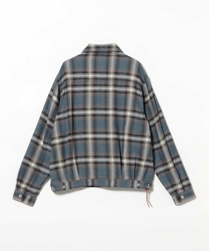 BEAMS JAPAN / 格紋立領外套