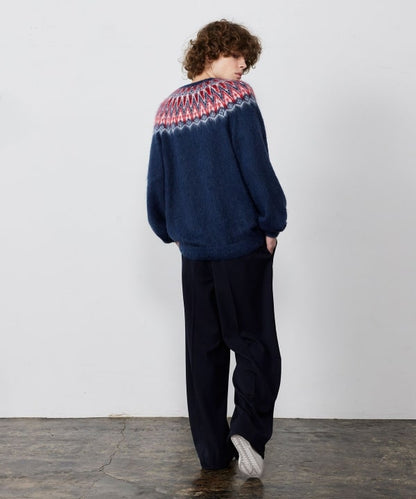 BEAMS / 雙褶立體寬直筒可調褲腳長褲