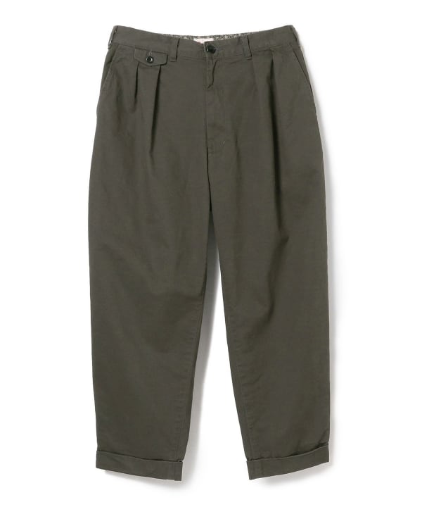 BEAMS JAPAN  2 PLEATED CHINO TROUSERS / 兩褶斜紋褶錐形長褲（日本製）