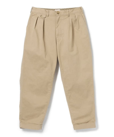 BEAMS JAPAN  2 PLEATED CHINO TROUSERS / 兩褶斜紋褶錐形長褲（日本製）