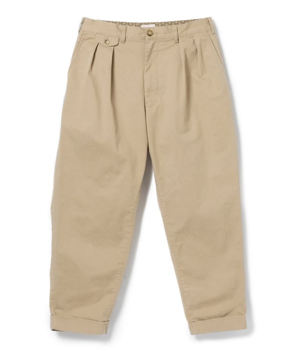 BEAMS JAPAN  2 PLEATED CHINO TROUSERS / 兩褶斜紋褶錐形長褲（日本製）