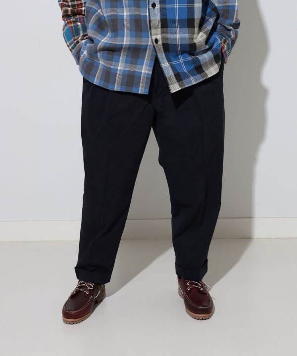 BEAMS JAPAN  2 PLEATED CHINO TROUSERS / 兩褶斜紋褶錐形長褲（日本製）