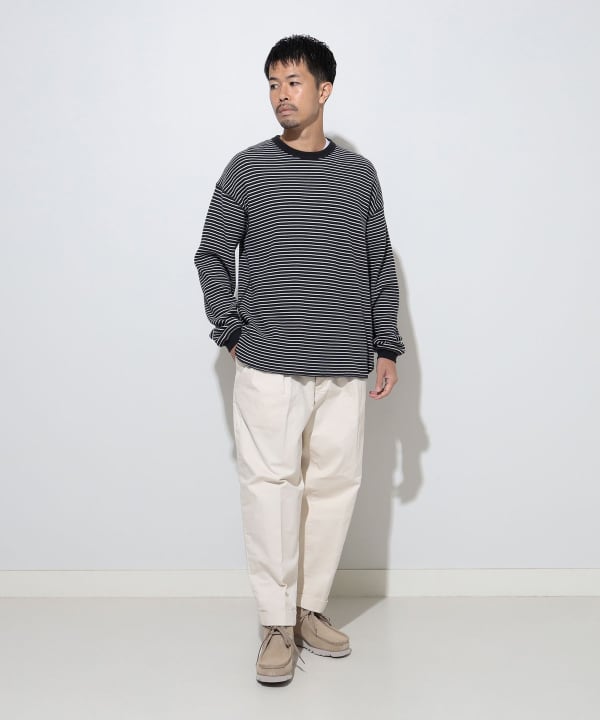 BEAMS JAPAN  2 PLEATED CHINO TROUSERS / 兩褶斜紋褶錐形長褲（日本製）