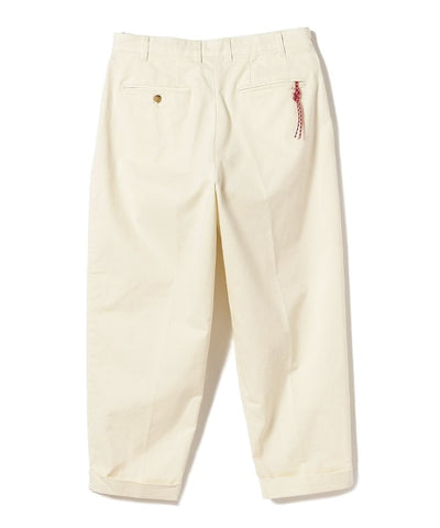 BEAMS JAPAN  2 PLEATED CHINO TROUSERS / 兩褶斜紋褶錐形長褲（日本製）