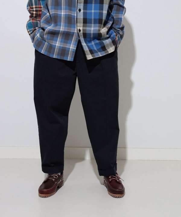 BEAMS JAPAN  2 PLEATED CHINO TROUSERS / 兩褶斜紋褶錐形長褲（日本製）
