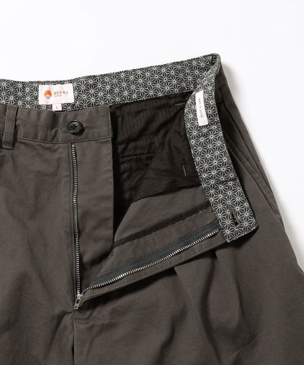 BEAMS JAPAN  2 PLEATED CHINO TROUSERS / 兩褶斜紋褶錐形長褲（日本製）
