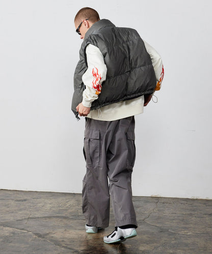 BEAMS / 多口袋機能軍風寬版褲