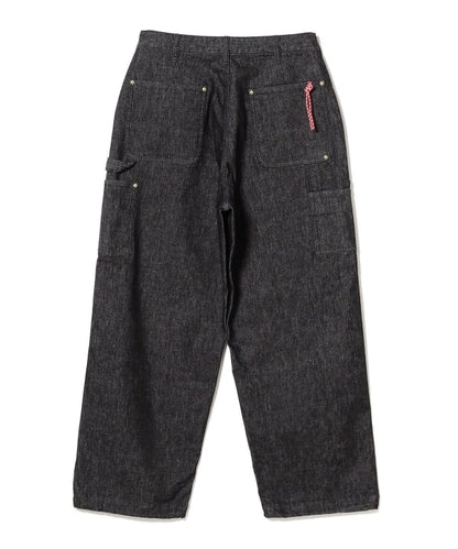 BEAMS JAPAN / 寬版彈性工裝丹寧褲